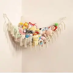ぬいぐるみ ハンモック ネット ぬいぐるみホルダー オーガナイザー 壁かけ