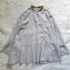 24AW 定価2.5万 BACCA ソフトリヨセルアシンメトリーブラウス