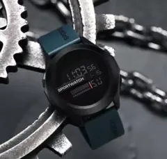 SPORTWATCH デジタル腕時計 ブラック／ダークブルー