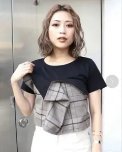 MURUA ムルーア　バイカラードッキングTシャツ （MIX）