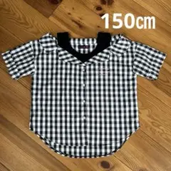 ラブトキシック 重ね着風ギンガムチェック 半袖 シャツ　150