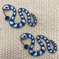 刺繍ワッペン　ヘビ　スネーク　　2枚セット