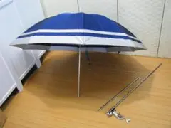 ト62●ISOKUNI 釣り用パラソル 万力付き Φ128cm 高最大210cm
