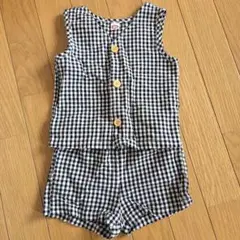 SHEIN★シーイン、ギンガムチェック、セットアップ