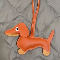 ダックスフンド バックチャーム オレンジ