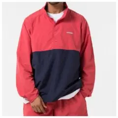 UNDEFEATED ハーフスナップ配色ナイロンブルゾン アノラック