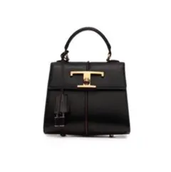 雑誌掲載TOD’S タイムレス レザー ハンドバッグミニブラックトッズセーズ