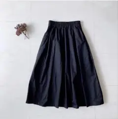 KUBOSANMADE 黒 タックギャザースカート　M