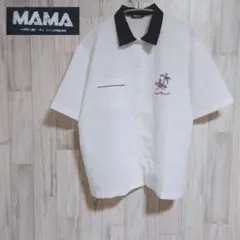 ★MAMA★ 半袖シャツ ブラウス ホワイト