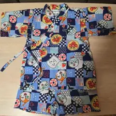 アンパンマン 甚平 青水色95cm 綿100%
