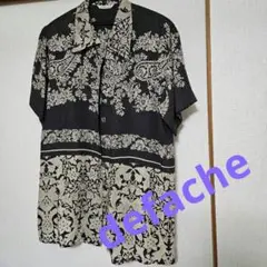 deracheシャツ　レディース　チュニック　ペイズリー柄　フリーサイズ　F