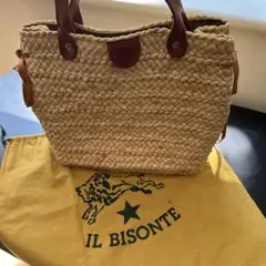 ILBISONTE イルビゾンテ　かご　保存袋付き トートバッグ