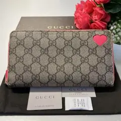未使用に近い‼️ グッチ 財布 長財布 GGスプリーム ラウンドファスナー