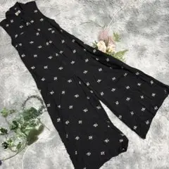 【asos】花柄シャツオールインワン　ノースリーブ　総柄　ワイドパンツ