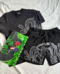 Syna world シナワールド　黒　セットアップ　M