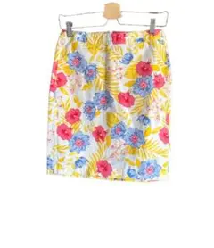 #old navyネイビーと花柄 タイト スカート 花柄 派手 奇抜　即購入OK