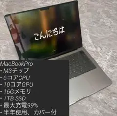 【お値下げ中】MacBook Pro M3 8コア/10コア 16GB 1TB