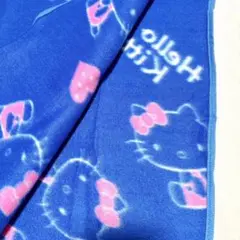 ハローキティ フリース ブランケット 青 ブルー 膝掛け Sanrio サンリオ