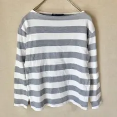SAINT JAMES 長袖カットソー ボーダー柄 グレー メンズ XS