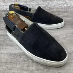 410【美品】Amb スエードスリッポン スニーカー 黒　27.5cm サンダル