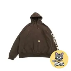 カーハート 古着 パーカー ブラウン フーディー 2XL