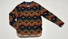 【IRIE LIFE】ノーカラー シャツ カーディガン ネイティブ (M)