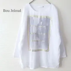 ブージュルード グラフィックプリント カットソー ホワイト シアー サイズF