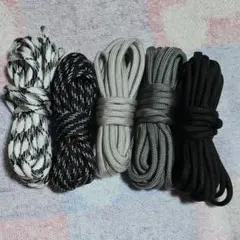 パラコード 4mm×3m モノクロ 大人っぽいカラー