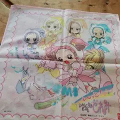 おじゃ魔女どれみピンクハンカチ 綿100%