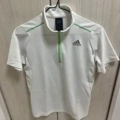adidas半袖ハイネックシャツ ハーフジップ レディース ゴルフウェア