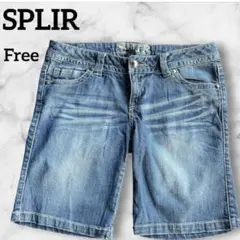 美品✨SPLIR ライトブルー デニムショートパンツ【Free】レディース