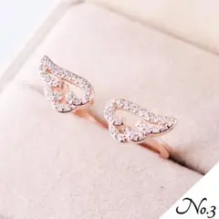 【新品】天使の羽デザイン リング アクセサリー 指輪 ローズゴールド レディース