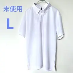 【美品】ホワイトポロシャツ　サイズL 佐渡トライアスロン　ASTROMAN