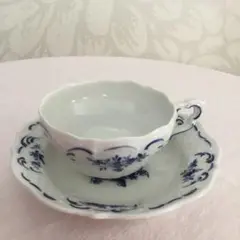 ティーカップリンドナー　コバルトフラワー　青と白￼
