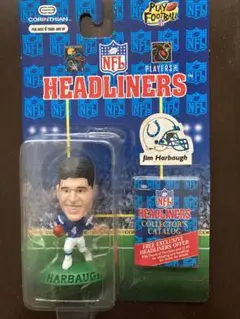 NFL コルツ QB ジム•ハーボー フィギュア　HEADLINERS