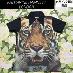 美品【値下げOK】KATHARINE HAMNETT トラ柄ポロシャツ M 黒