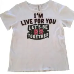 キューブシュガー　Tシャツ　半袖　ユニセックス　英文字　M　オフホワイト