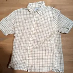 YAECA comfort shirts s/s ベージュチェック サイズM