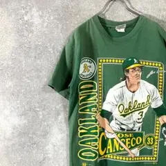 希少 USA製 MLB Ｔシャツ　アスレチックス　ホセ・カンセコ　グリーン