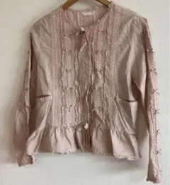 美品 ピンクハウス 薄手トップス うすピンク色