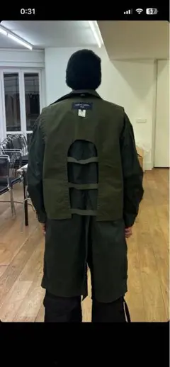 コムデギャルソン オム オリーブグリーン ミリタリージャケット