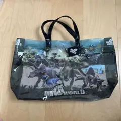 DINOWORLD 恐竜プリント トートバッグ ビーチバッグ