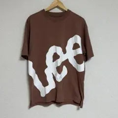 Lee★リー　ブラウン Tシャツ ロゴプリント　メンズ　M 難あり！