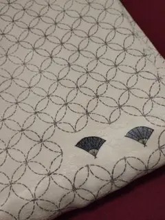 【洗える着物】 小紋 扇模様　袷
