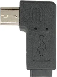 MicroB オス MicroB メス L字 コネクタ 右向き 5個セット