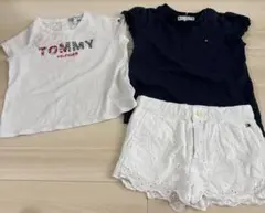 TOMMY HILFIGER Tシャツ　刺繍ショートパンツ　80cm
