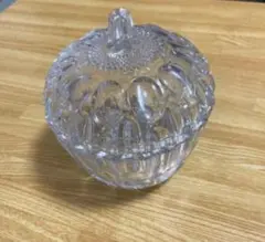 クリアガラスのリンゴ型空き瓶53