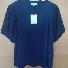 新品タグ付きルスーク半袖カットソー　ネイビーL