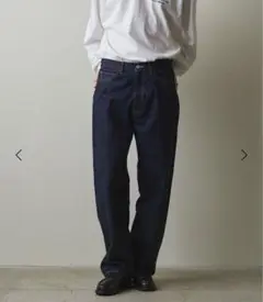 【Steven Alan】13.5ozデニム5ポケットバギーテーパードパンツ