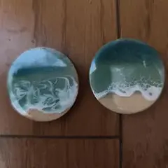 海の波デザイン マグネット 2個セット